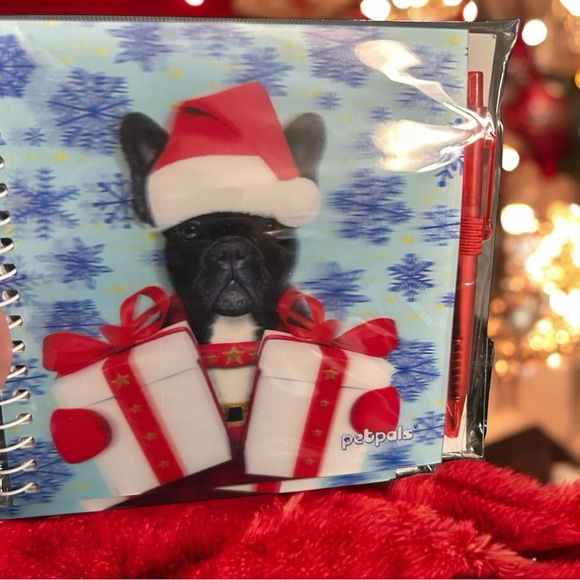 COPY - Holiday Pug Santa Presents Petpals Notebook & Pen SetChristmas - Picture 1 of 7
